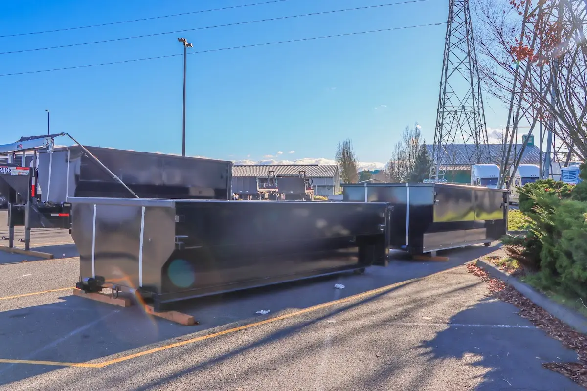 Roll-off dumpster ready for waste disposal at job site for 12 Yard Dumpster Rental in Payson